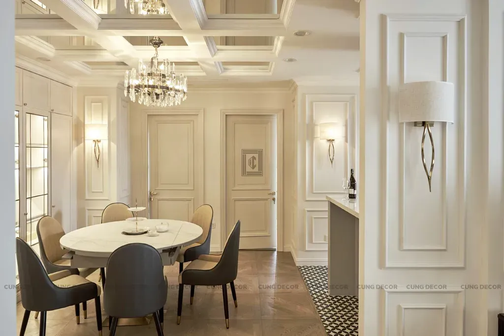 Phòng ăn - Căn hộ Landmark 81 Vinhomes Central Park - Phong cách Neo Classic | Space T