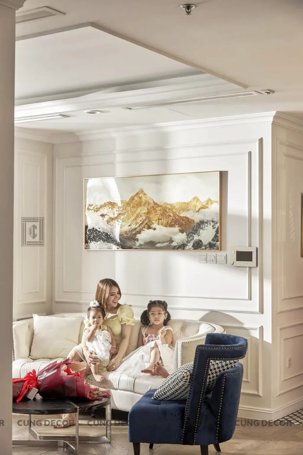 Phòng khách - Căn hộ Landmark 81 Vinhomes Central Park - Phong cách Neo Classic | Space T