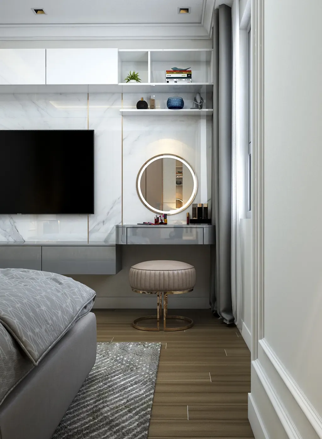 Phòng ngủ - Nhà phố 85m2 Quận 2 - Phong cách Neo Classic | Space T