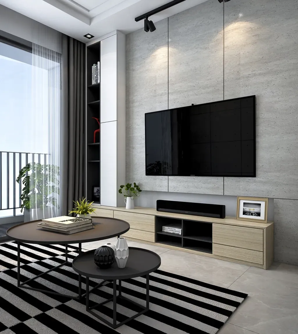 Phòng khách - Căn hộ 2PN Vinhomes Grand Park - Phong cách Modern | Space T