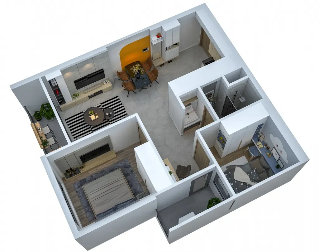 Căn hộ 2PN Vinhomes Grand Park - Phong cách Modern | Space T