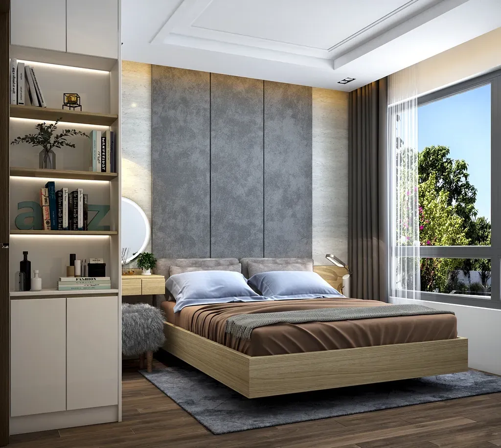 Phòng ngủ - Căn hộ 2PN Vinhomes Grand Park - Phong cách Modern | Space T