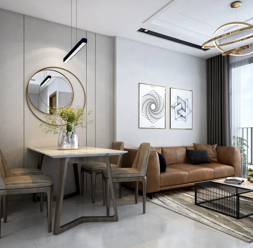 Phòng khách, Phòng ăn - Căn hộ 1PN Vinhomes Grand Park - Phong cách Modern | Space T