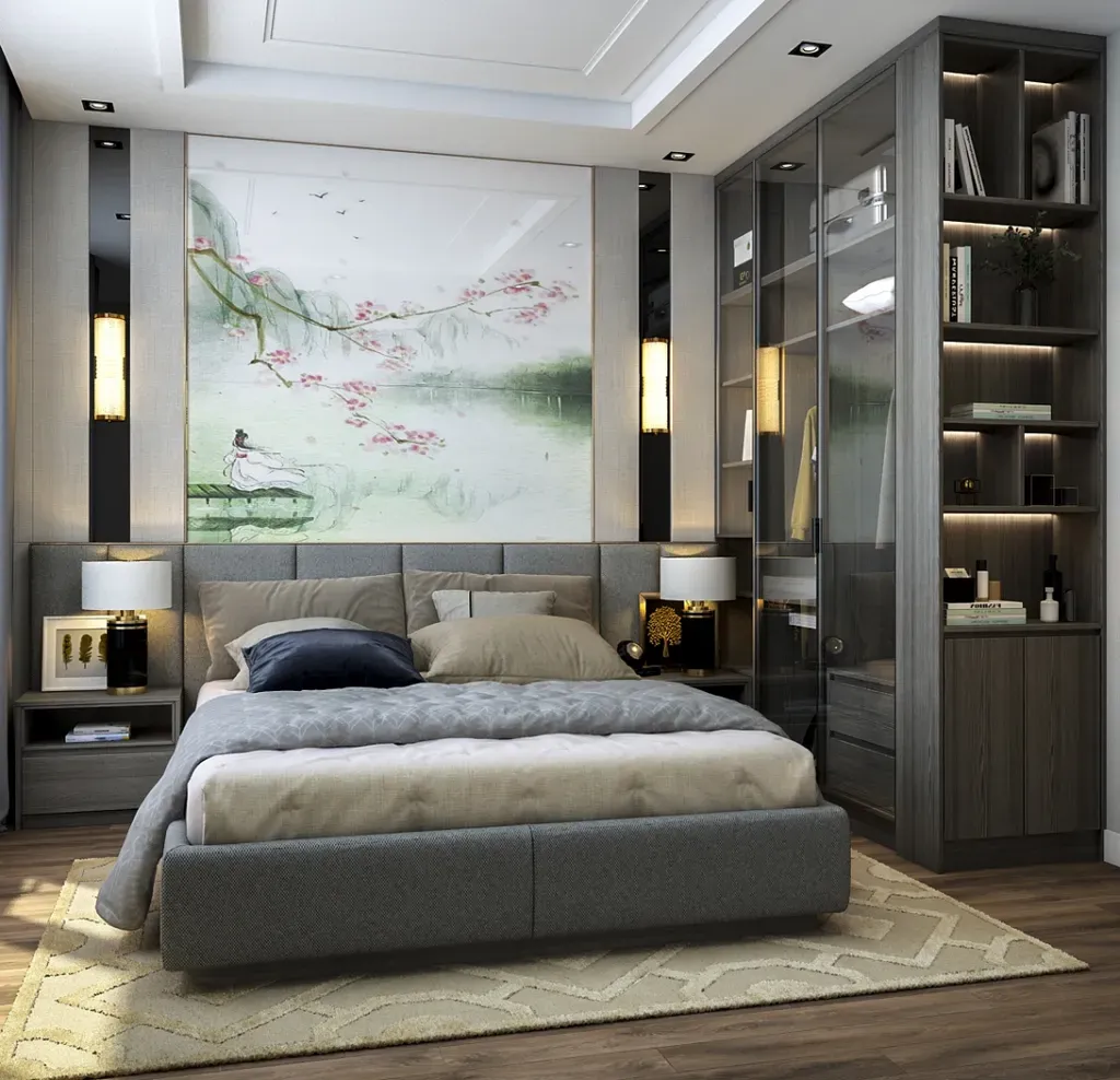 Phòng ngủ - Căn hộ 1PN Vinhomes Grand Park - Phong cách Modern | Space T