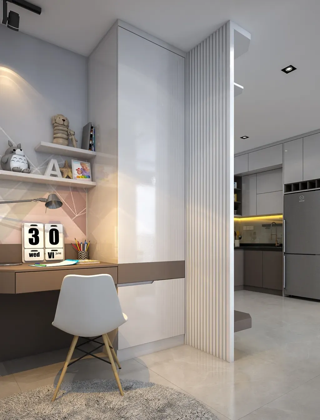 Phòng làm việc - Căn hộ 1PN Vinhomes Grand Park - Phong cách Modern | Space T