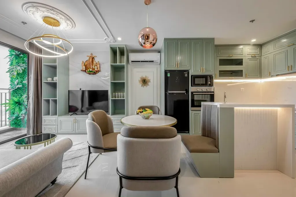 Phòng ăn - Căn hộ Palm Heights (Palm City) - Phong cách Bán cổ điển + Hiện đại | Space T