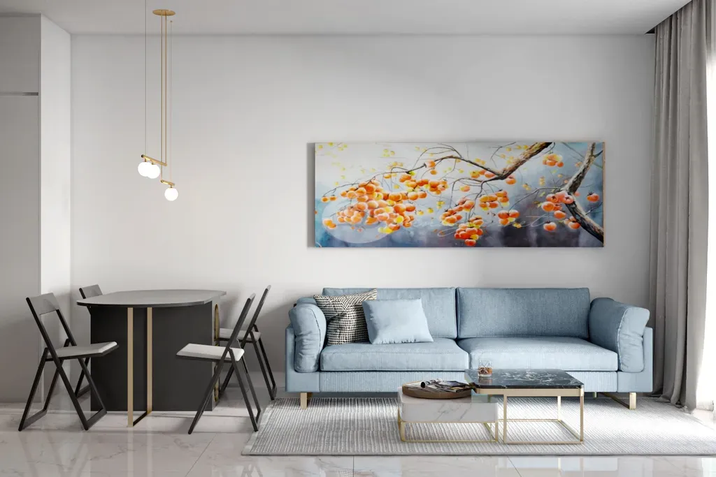 Phòng khách, Phòng ăn - Căn hộ C Sky View Thủ Dầu Một - Phong cách Indochine + Hiện đại | Space T