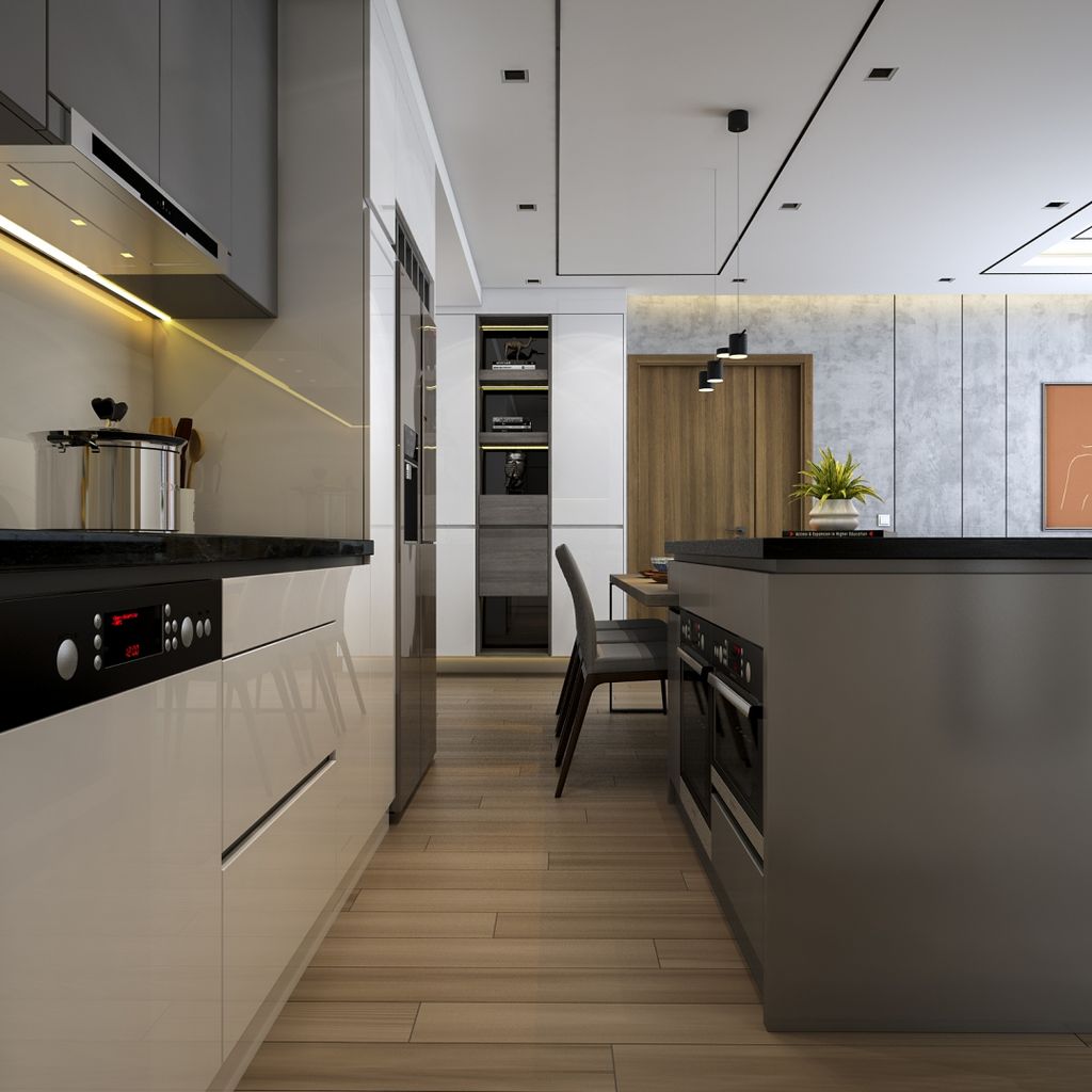 Phòng bếp - Nhà phố 3PN Quận 7 - Phong cách Modern  | Space T