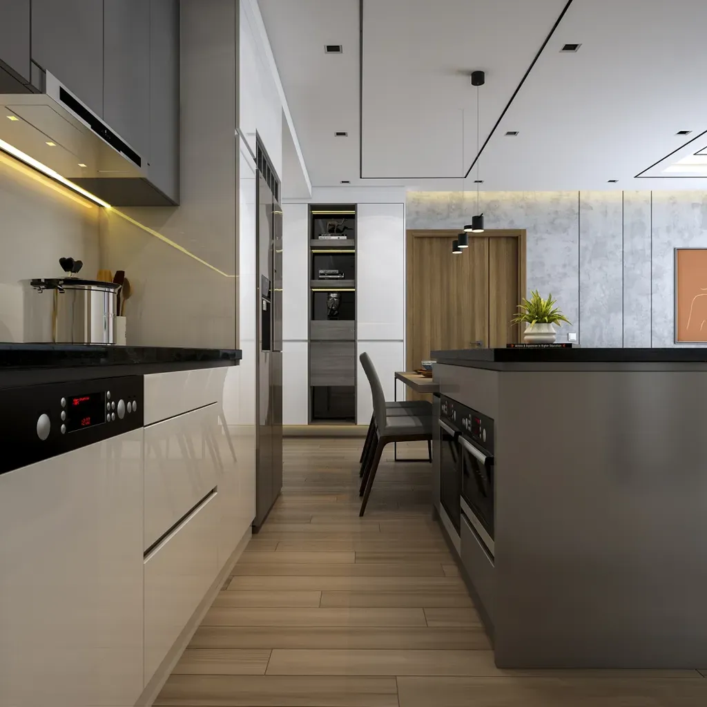 Phòng bếp - Nhà phố 3PN Quận 7 - Phong cách Modern | Space T