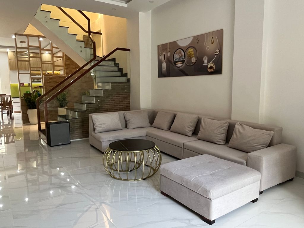 Phòng khách - Nhà phố 350m2 Quận 7 - Phong cách Modern  | Space T