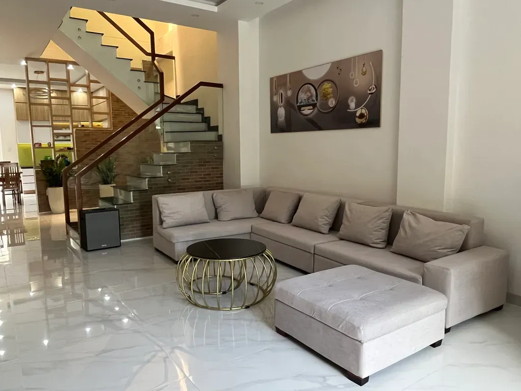 Phòng khách - Nhà phố 350m2 Quận 7 - Phong cách Modern | Space T