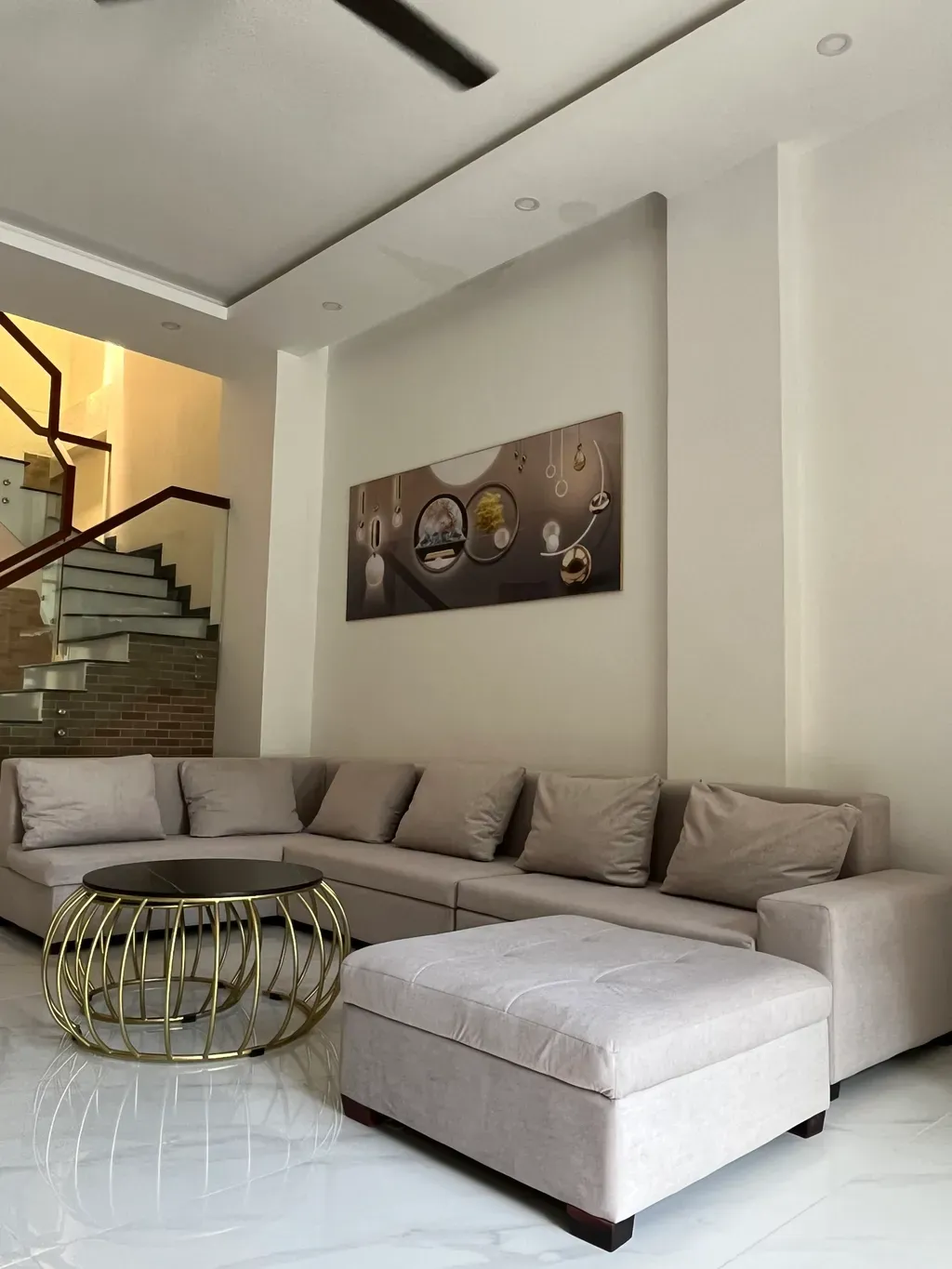 Phòng khách - Nhà phố 350m2 Quận 7 - Phong cách Modern | Space T