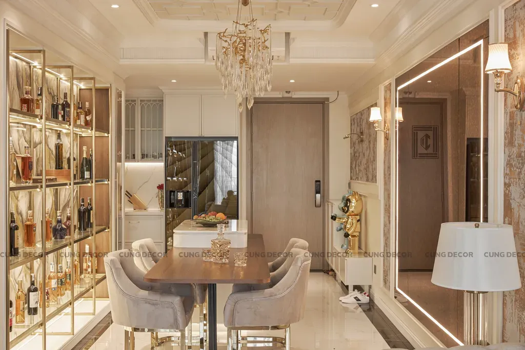 Phòng ăn - Căn hộ cao cấp Thảo Điền Quận 2 - Phong cách Neo Classic | Space T