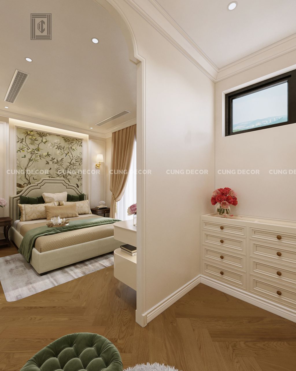 Phòng ngủ - Nhà phố Hà Đô Quận 10 - Phong cách Bán cổ điển  | Space T