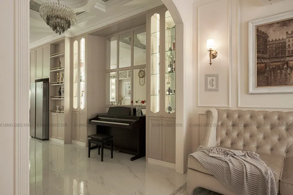 Phòng khách - Nhà phố liền kề Lakeview City - Phong cách Bán cổ điển | Space T