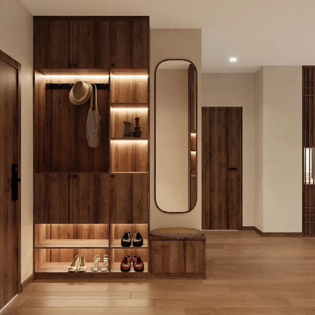Lối vào - Căn hộ Landmark 3 Vinhomes Central Park - Phong cách Japanese | Space T