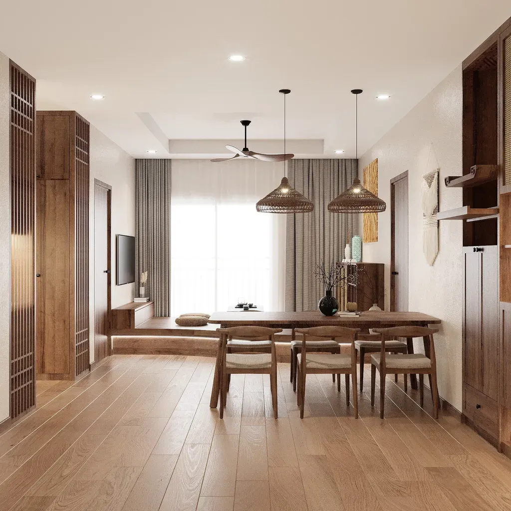 Phòng ăn - Căn hộ Landmark 3 Vinhomes Central Park - Phong cách Japanese | Space T