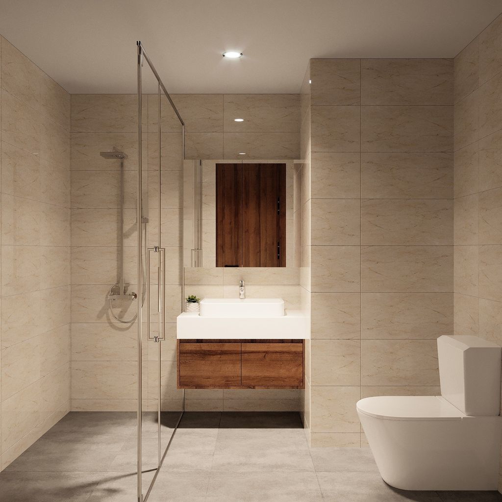 Phòng tắm - Căn hộ Landmark 3 Vinhomes Central Park - Phong cách Japanese  | Space T