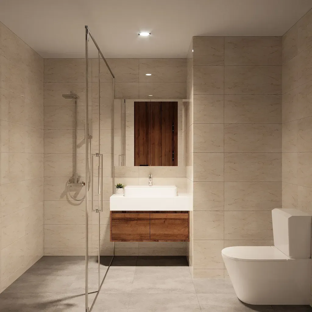 Phòng tắm - Căn hộ Landmark 3 Vinhomes Central Park - Phong cách Japanese | Space T