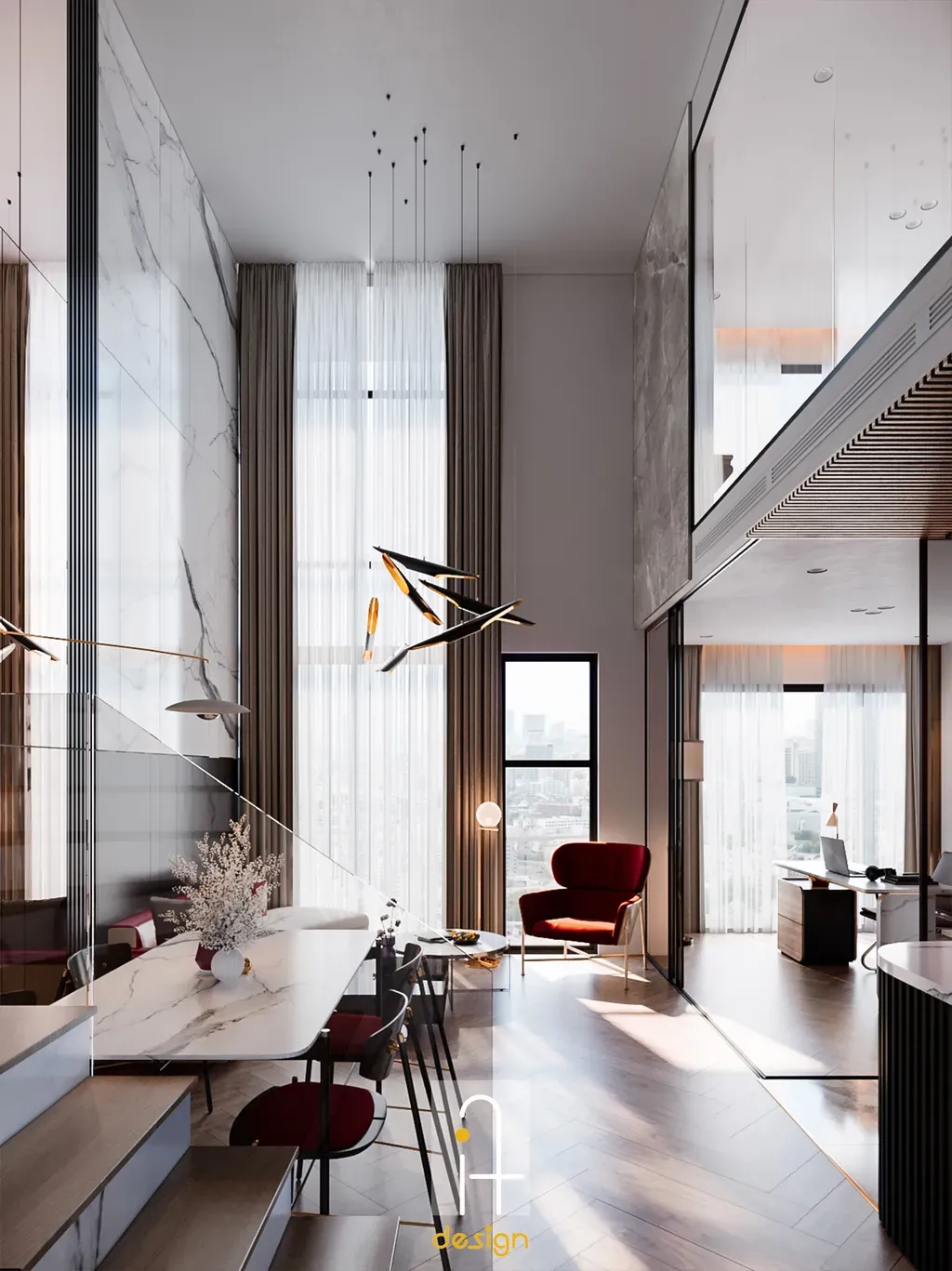 Phòng ăn - Căn hộ duplex Feliz en Vista - Phong cách Modern | Space T