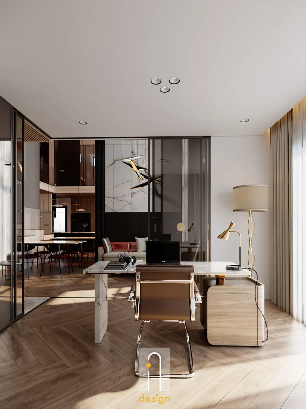 Phòng làm việc - Căn hộ duplex Feliz en Vista - Phong cách Modern | Space T