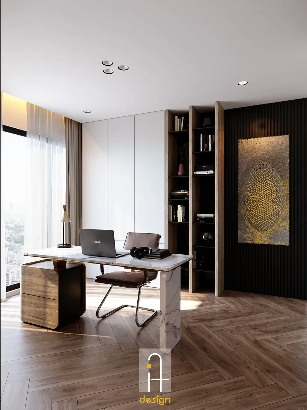 Phòng làm việc - Căn hộ duplex Feliz en Vista - Phong cách Modern | Space T