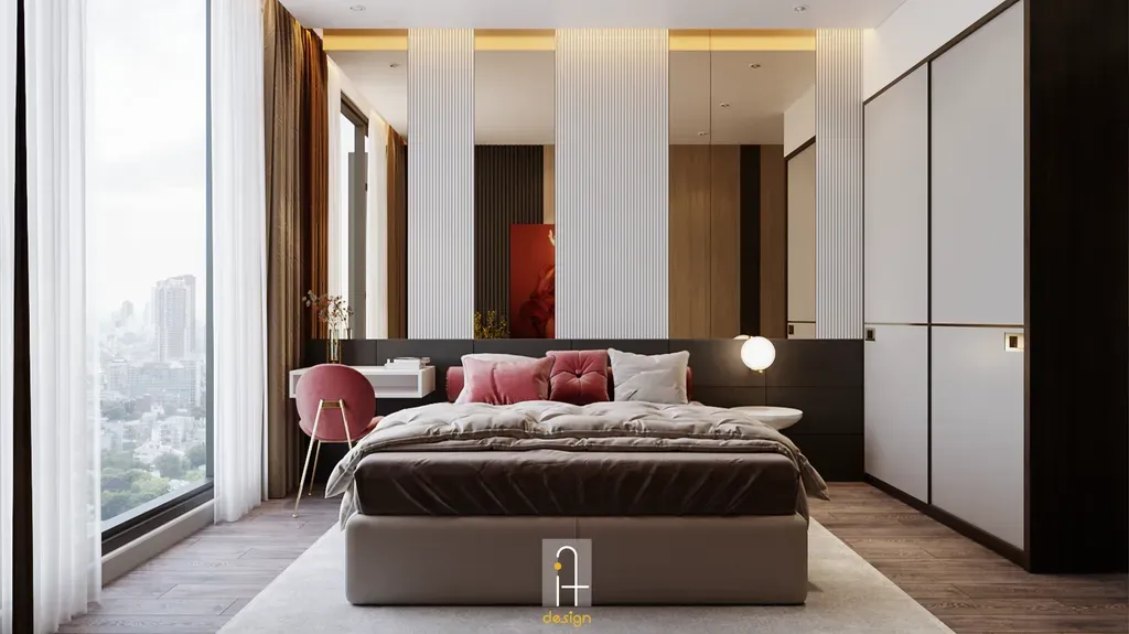 Phòng ngủ - Căn hộ 2PN Empire City - Phong cách Modern | Space T