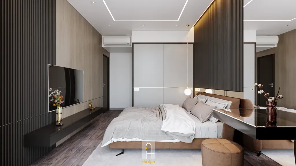 Phòng ngủ - Căn hộ 2PN Empire City - Phong cách Modern | Space T