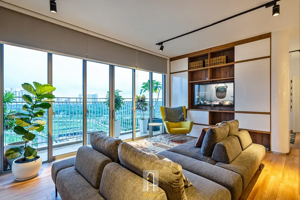 Phòng khách - Căn hộ Palm Heights Quận 2 - Phong cách Bohemian + Modern | Space T