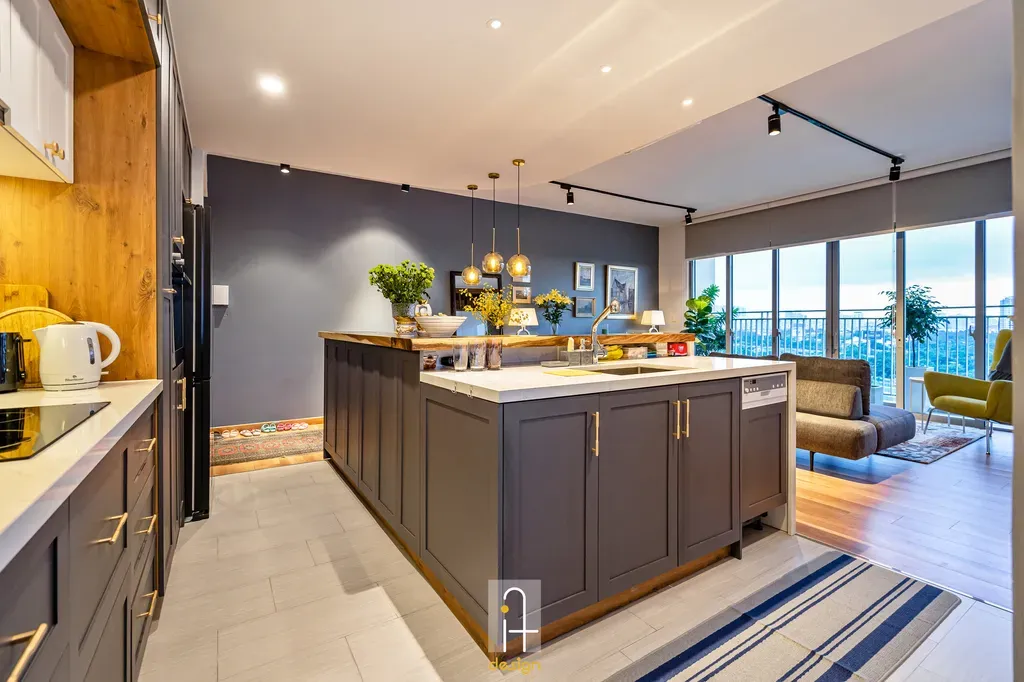 Phòng bếp - Căn hộ Palm Heights Quận 2 - Phong cách Bohemian + Modern | Space T
