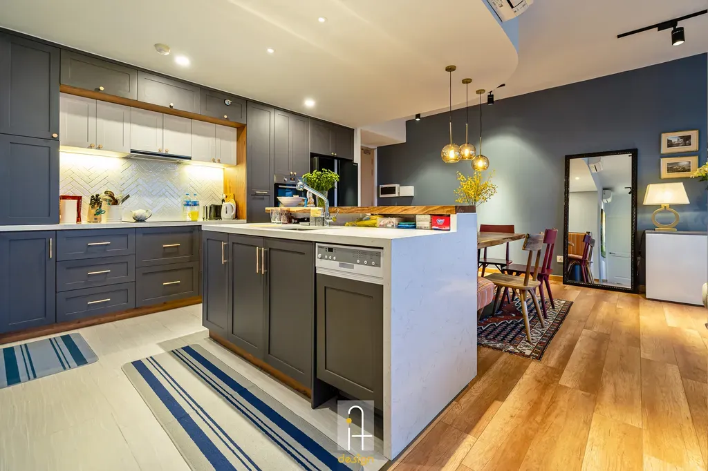 Phòng bếp - Căn hộ Palm Heights Quận 2 - Phong cách Bohemian + Modern | Space T