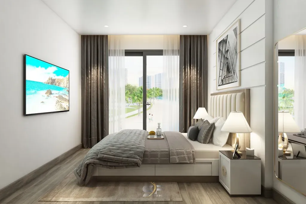 Phòng ngủ - Căn hộ tại Vinhomes Grand Park - Phong cách Modern | Space T
