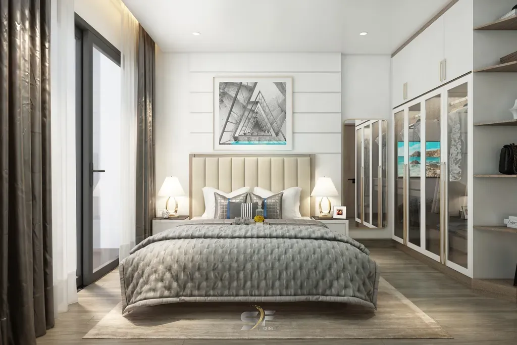 Phòng ngủ - Căn hộ tại Vinhomes Grand Park - Phong cách Modern | Space T