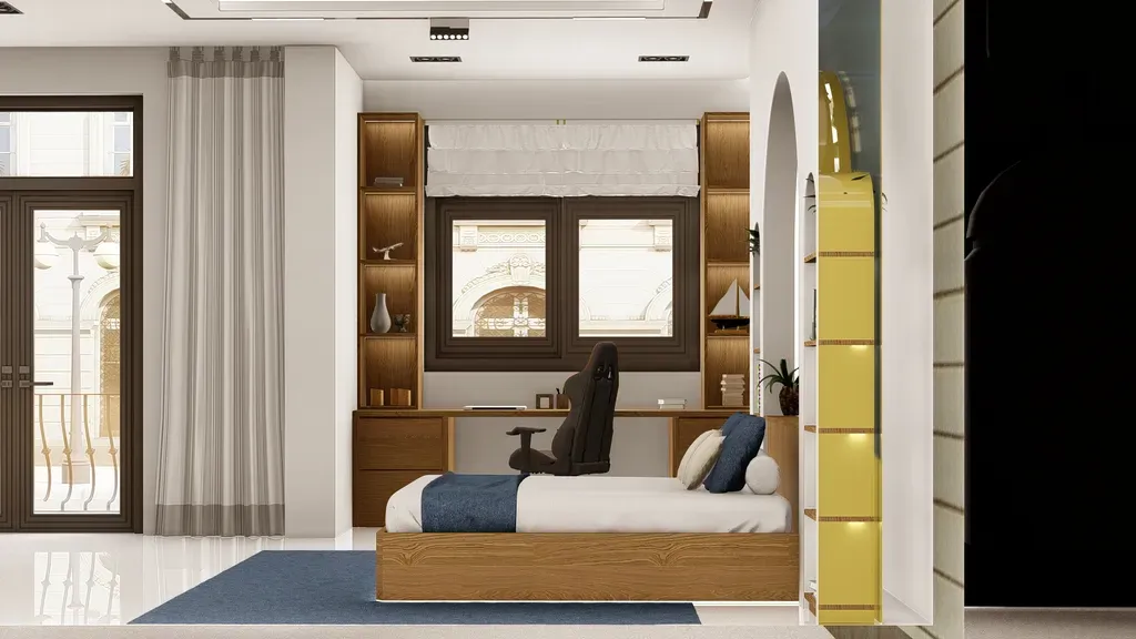 Phòng ngủ - Nhà phố khu Vinhomes Grand Park - Phong cách Modern | Space T
