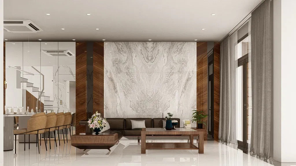 Phòng khách - Nhà phố khu Vinhomes Grand Park - Phong cách Modern | Space T
