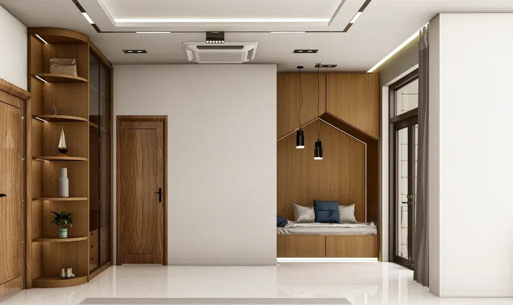 Phòng ngủ - Nhà phố khu Vinhomes Grand Park - Phong cách Modern | Space T