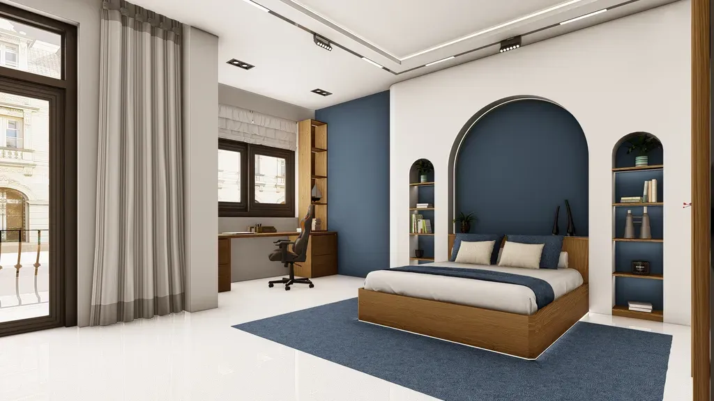 Phòng ngủ - Nhà phố khu Vinhomes Grand Park - Phong cách Modern | Space T
