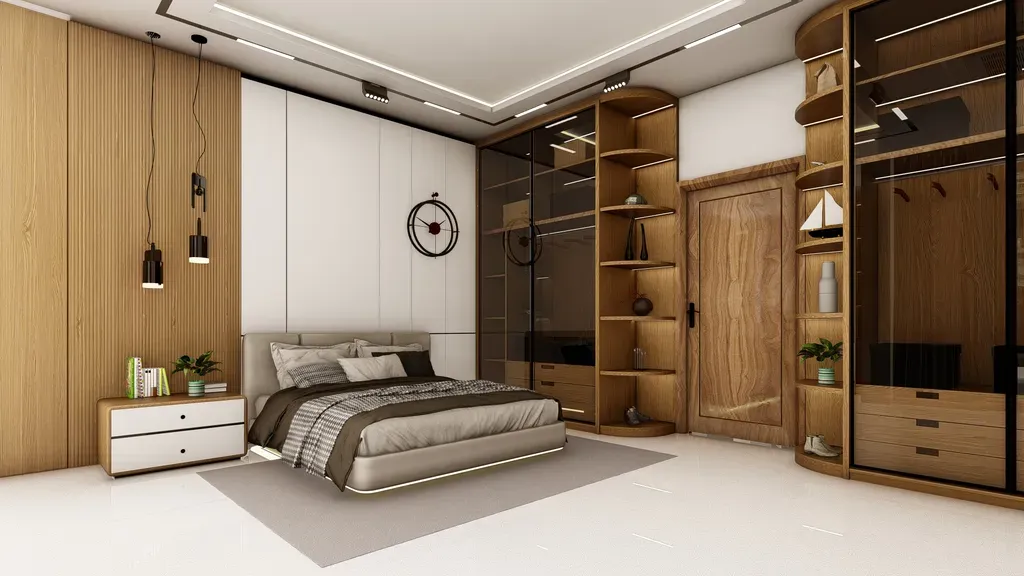 Phòng ngủ - Nhà phố khu Vinhomes Grand Park - Phong cách Modern | Space T