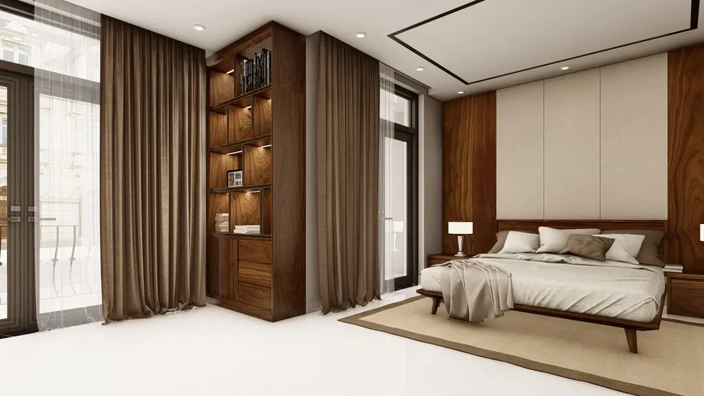 Phòng ngủ - Nhà phố khu Vinhomes Grand Park - Phong cách Modern | Space T