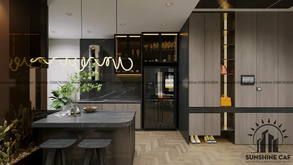 Phòng bếp - Căn hộ Sacomreal Tân Phú - Phong cách Modern | Space T