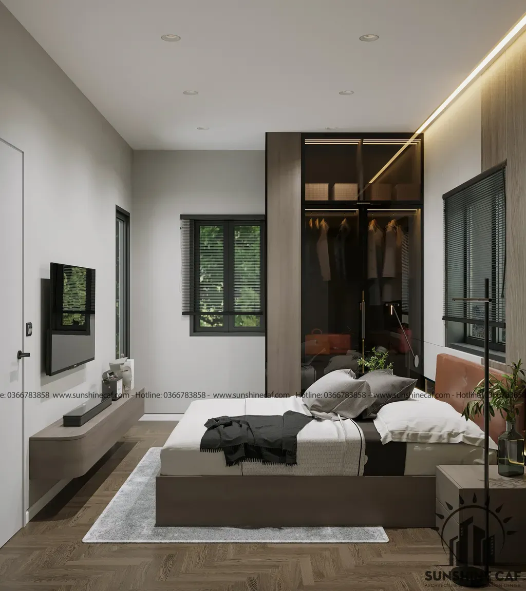 Phòng ngủ - Căn hộ Sacomreal Tân Phú - Phong cách Modern | Space T