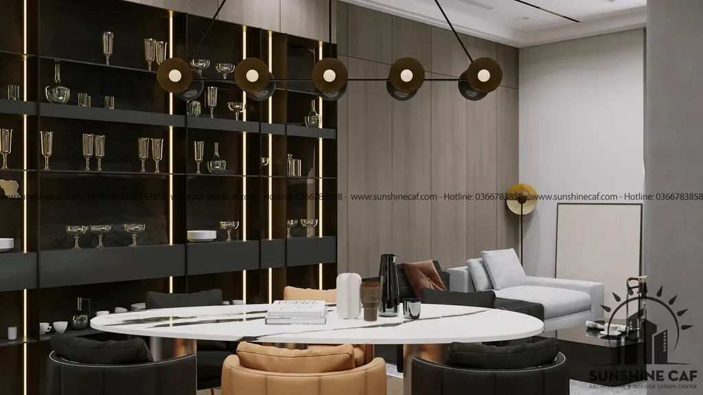 Phòng ăn - Căn hộ Sacomreal Tân Phú - Phong cách Modern | Space T