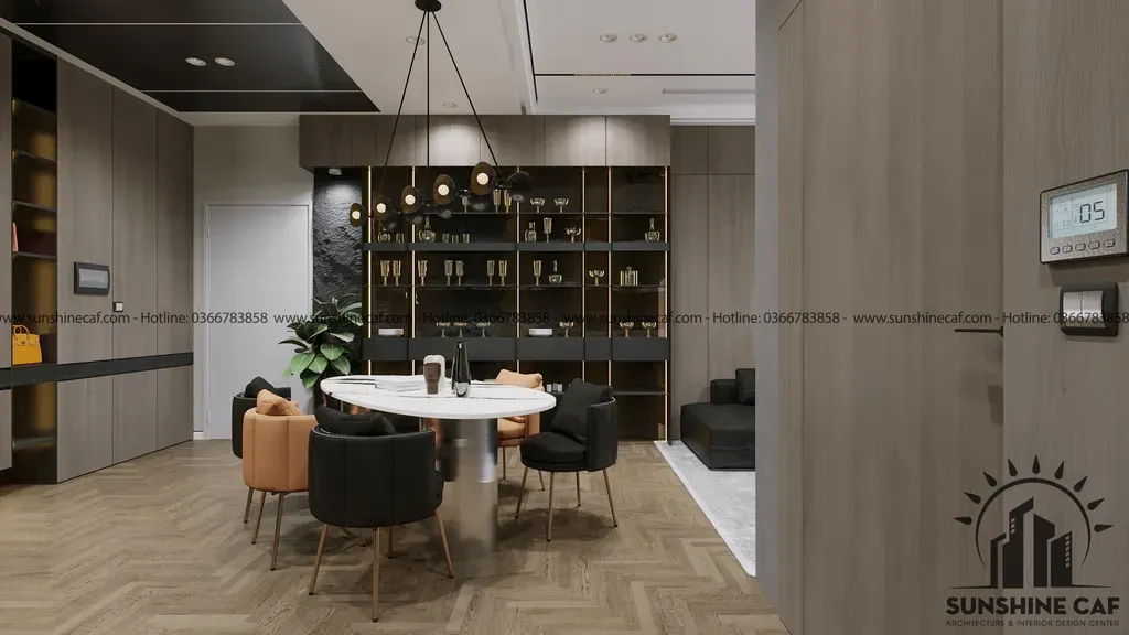 Phòng ăn - Căn hộ Sacomreal Tân Phú - Phong cách Modern | Space T