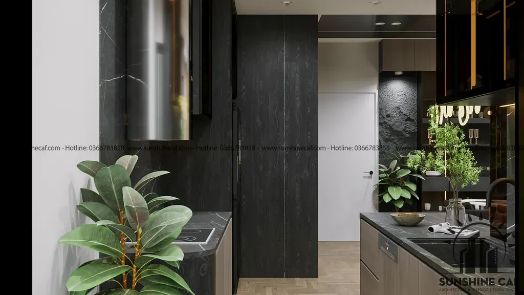 Phòng bếp - Căn hộ Sacomreal Tân Phú - Phong cách Modern | Space T