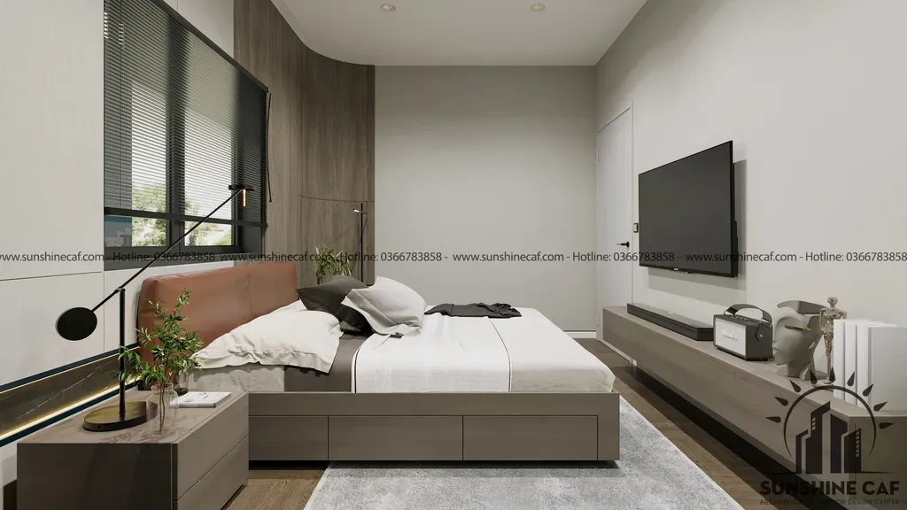 Phòng ngủ - Căn hộ Sacomreal Tân Phú - Phong cách Modern | Space T