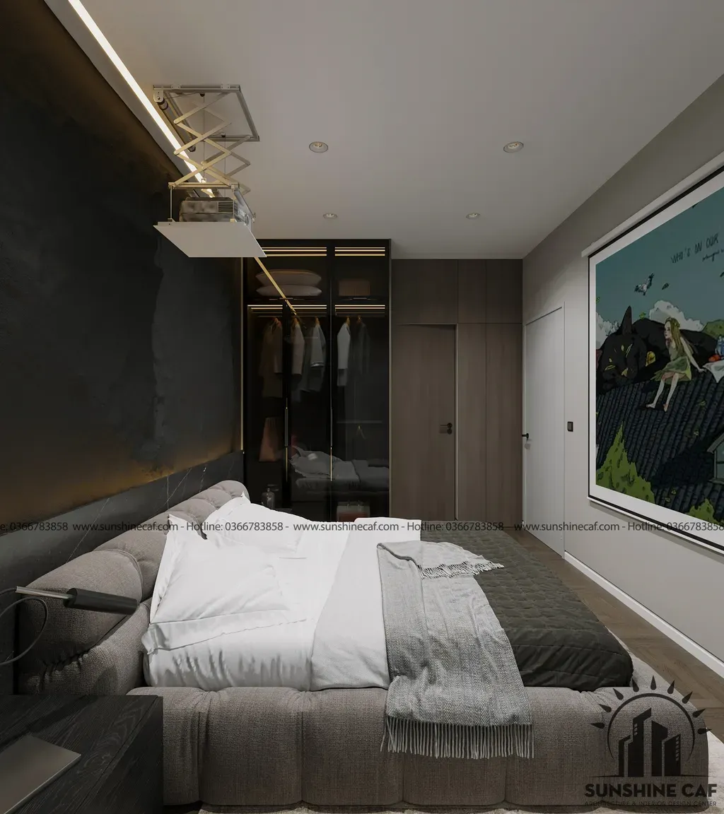 Phòng ngủ - Căn hộ Sacomreal Tân Phú - Phong cách Modern | Space T