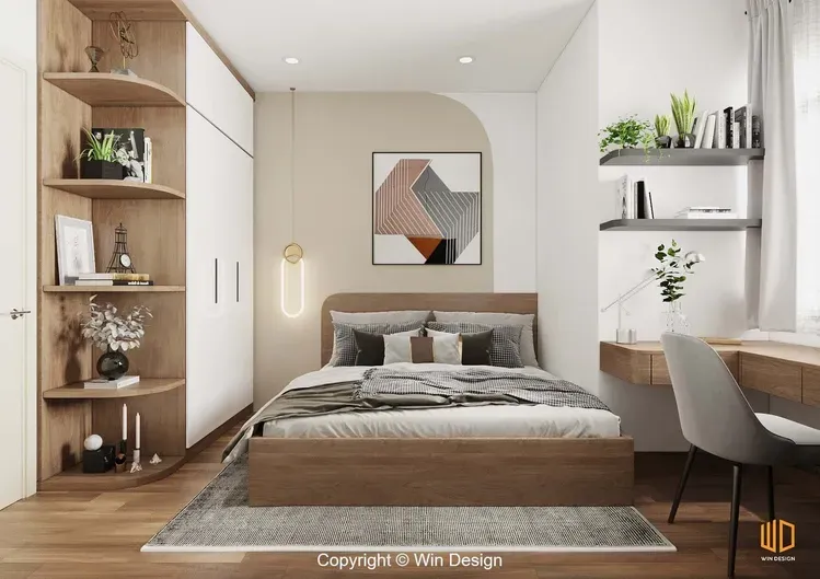 Phòng ngủ - Căn hộ 68m2 Quận 7 - Phong cách Modern  | Space T