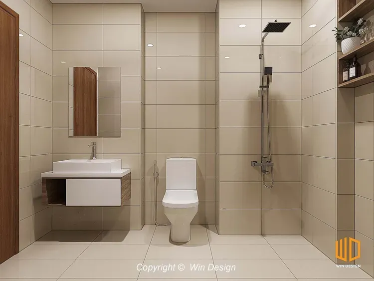 Phòng tắm - Căn hộ Jamila Khang Điền - Phong cách Scandinavian + Modern  | Space T