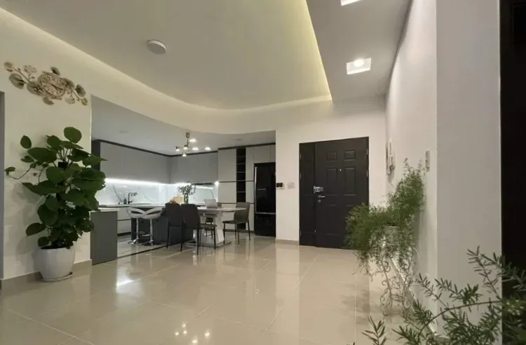 Phòng bếp, Phòng ăn, Lối vào - Căn hộ Q7 Saigon Riverside Complex - Phong cách Modern  | Space T