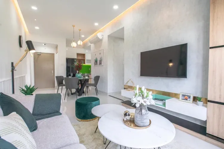 Phòng khách - Nhà phố Gò Sao Quận 12 - Phong cách Modern  | Space T